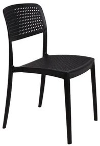 Cadeira Tramontina Serena Preto Empilhável em Polipropileno com Proteção Antimicrobiana