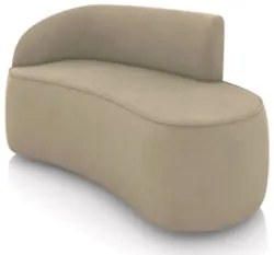 Sofá 2 Lugares Para Sala 140cm Orgânico Wendi Suede Marrom Rt I01  - M