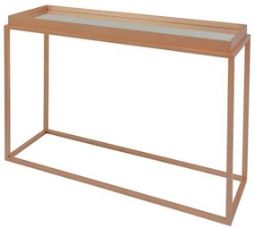 Mesa Lateral Loi Laca Cobre com Espelho e Base Cobre - 67792 Sun House