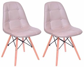 Conjunto 2 Cadeiras Eiffel Botonê Bege Acinzentado - Conjunto 2 Cadeiras Eiffel Botonê – Bege Acinzentado
