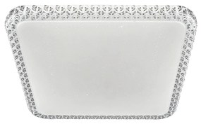 Plafon Quadrado Acrilico Cristal 43X43Cm Led 36W 3000K Bivolt / Crista... (Cristal)