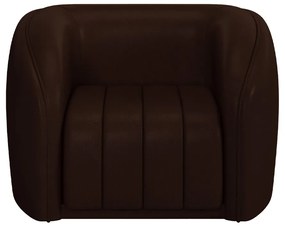 Poltrona Decorativa Sala de Estar Adam PU Marrom G45 - Gran Belo