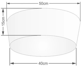 Plafon de Sobrepor Cone SP-3004 Cúpula Cor Rústico Cinza