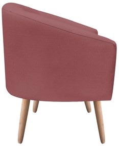 Namoradeira 02 Lugares Stella Linho Whisky Rosê A106 Pés Palito Natural - D'Rossi