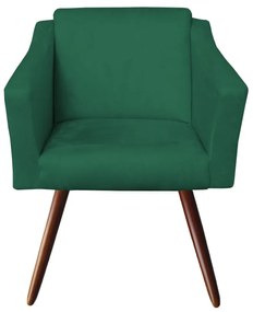 Poltrona San Marino Sala Pés Palito Suede Verde Bandeira