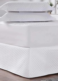 Saia Box Matelada Branca Queen 1 Peça