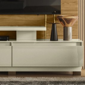 Estante de TV 75 Pol 183cm com Pé Sala Belora Cumaru/Opala M20 - D'Rossi