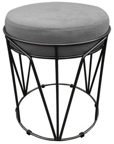 Puff Multiuso com Mesa Babu 2 em 1 Suede Base Preto D'Rossi - Grafite