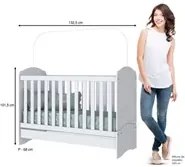 Berço Multifuncional 3 em 1 Minicama Certificado pelo Inmetro Bala de