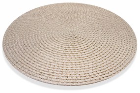 Jogo Americano Redondo de Plástico Bege 38 cm - D'Rossi