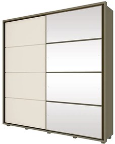 Guarda Roupa Roupeiro 2 Portas com Espelho 6 Gavetas Duna