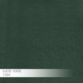 Banqueta Decorativa Rubel Base Gold Suede Verde G41 - Gran Belo