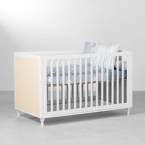 Berço Mini Cama Americano Rattan - Branco