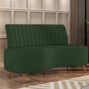 Sofá 2 Lugares Living 160cm Pé Palito Maraú Veludo K01 - D'Rossi - Verde