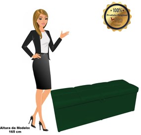 Calçadeira Nina 90 cm Suede D'Rossi - Verde