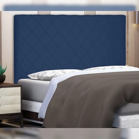 Cabeceira Decorativa 1,40M Baelon Suede Azul Marinho G63 - Gran Belo