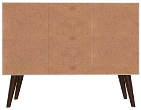 Armário Buffet Balcão Branco 3 Portas Com Pés Palito