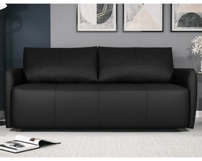 Sofá Decorativo Sala de Estar Lily 2 Lugares 160cm Couro Preto G34 - Gran Belo