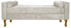 Recamier Félix Casal 140cm Suede Bege - ADJ Decor