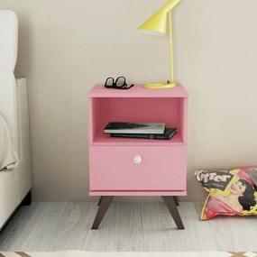 Mesa de Cabeceira 1 Gaveta RT 3019 - Rosa