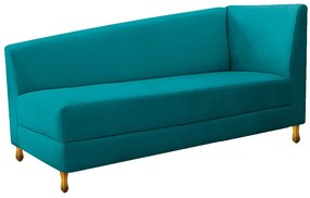 Recamier Valéria 160cm Lado Esquerdo Suede Azul Turquesa - ADJ Decor