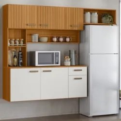 Cozinha Suspensa Lilian Freijó UV/Off Acetinado/Ripado Frisado Z44 - M