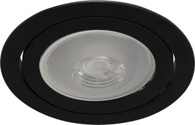 Plafon De Embutir Redondo Alumínio 2cmx15,7cm Delfi - PRETO