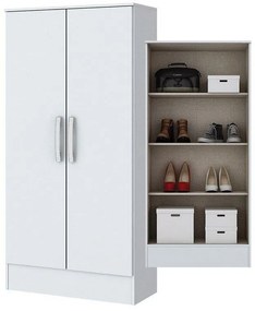 Roupeiro Multiuso Briz 2 Portas 3 Prateleiras - Branco