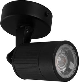 Spot Sobrepor Led 7W 450Lm Ip65 3000K Aluminio Preto