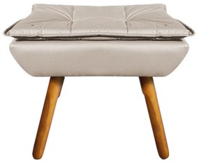 Puff Banqueta Decorativo Pé Palito Opala Corino D03 - D'Rossi - Bege