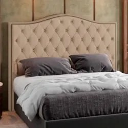 Cabeceira Cama Box Casal King 195cm Siena Z37 Veludo Bege - Mpozenato