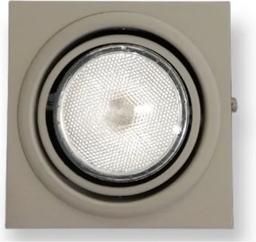 Plafon De Sobrepor Aluminio Com Uma Prensa 16X16cm - CONCRETO