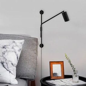 Arandela Articulada Aco Preto