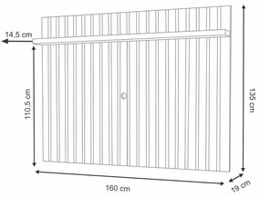 Painel Suspenso Decorativo Luogo 1.6 Ripado Carvalho G26 - Gran Belo