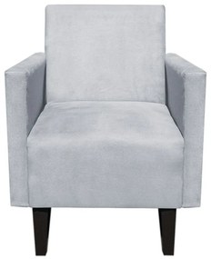 POLTRONA JADE SUEDE CINZA PES CHANFRADO