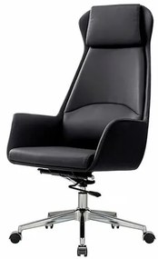 Cadeira Atlanta Presidente Corino Preto Base Aço - 76873 Sun House