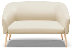 Sofá 2 Lugares Namoradeira Pé Palito Natural Stella Sintético D03 - D'Rossi - Bege