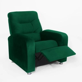 Poltrona Do Papai Reclinável Madri Suede Verde Bandeira
