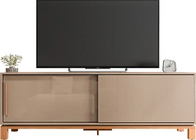 Rack Bancada Tv Para Sala de Estar 180cm Visari Marrom/Freijó C01 - D'Rossi