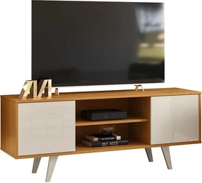 Rack Decorativo Barca 2 Portas Deslizantes até 50 Cinamomo/OffWhite G97 - Gran Belo