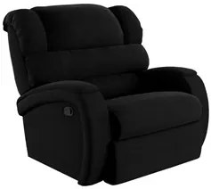 Poltrona do Papai Reclinável Kalie Manual Gatilho FH9 Veludo Preto - M