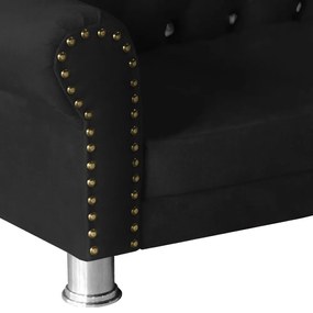 Mini Divã Sofá Realeza Cama Pet para Cães ou Gatos Elegante Suede Preto