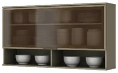 Armário Aéreo 120cm 1 Porta Basculante 100% MDF Connect Duna/Cristal -