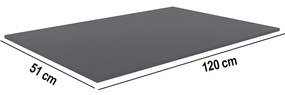 Tampo Balcão de Cozinha 120x51cm A01 - D'Rossi - Cinza
