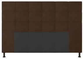 Cabeceira Casal Queen Cama Box 160cm para Quarto Stambul Suede M11 - D'Rossi - Marrom