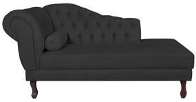 Recamier Diana 160cm Lado Direito Corano Preto - ADJ Decor