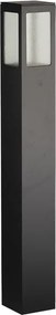 Balizador Aluminio E Vidro 50Cm Ip54 Garten - PRETO