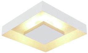 Plafon Home Quadrado De Sobrepor 60X60X6Cm 06Xg9 - Usina 251/6 (FN-F - Fendi Fosco + BR-F - Branco Fosco)