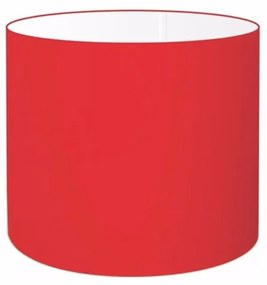 Cúpula em tecido cilíndrica abajur luminária cp-4113 30x25cm vermelha