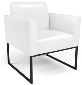 Poltrona Base Industrial Preto Marisa Corano D03 - DRossi - Branco